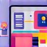 Icon representing a live webinar or online learning